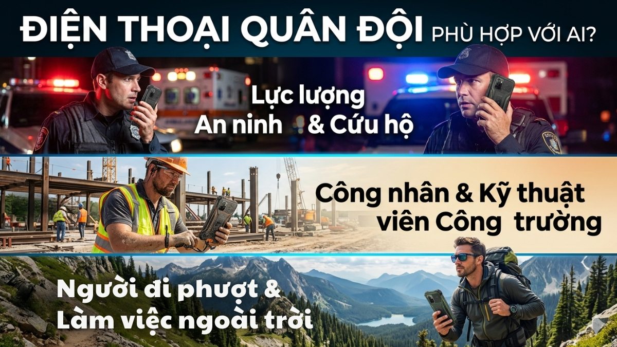 Đối tượng phù hợp với điện thoại quân đội