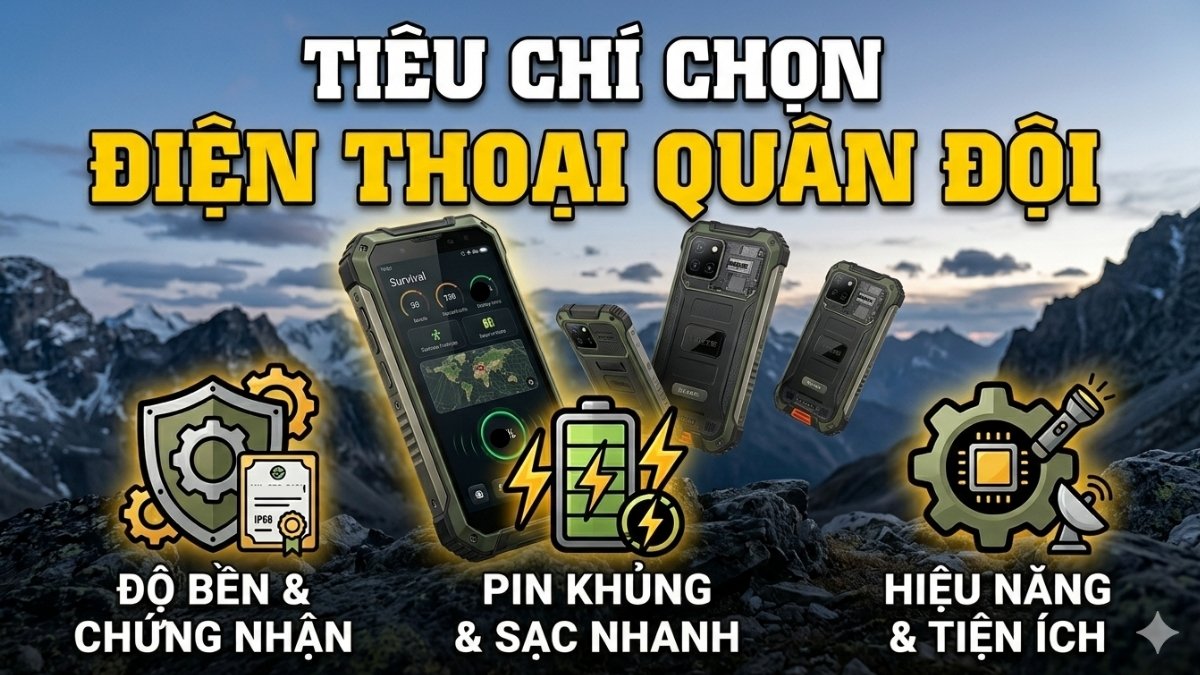 Tiêu chí chọn điện thoại quân đội