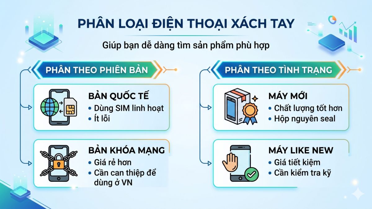 Phân loại điện thoại xách tay