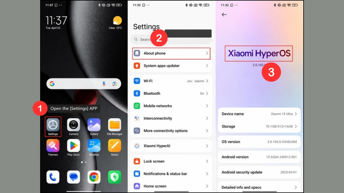 Cập nhật hệ điều hành HyperOS