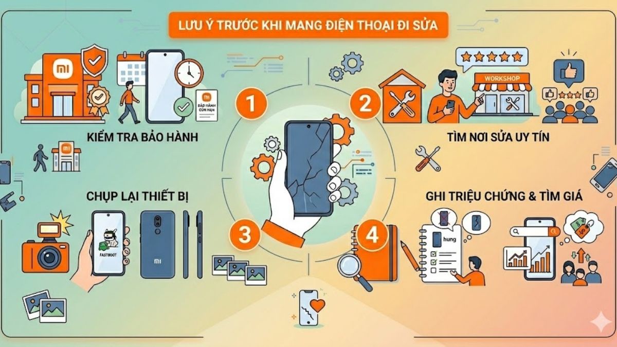 Lưu ý trước khi mang điện thoại đi sửa