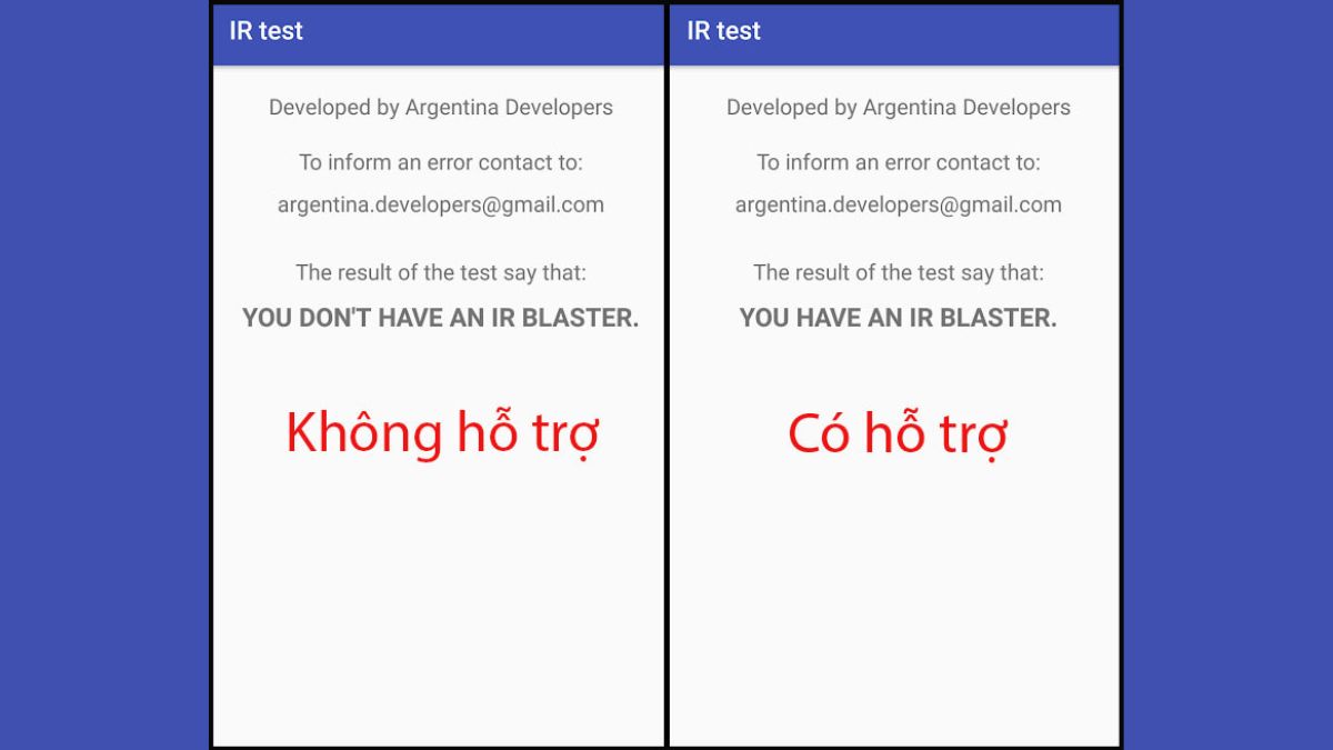 Xem kết quả từ IR Test