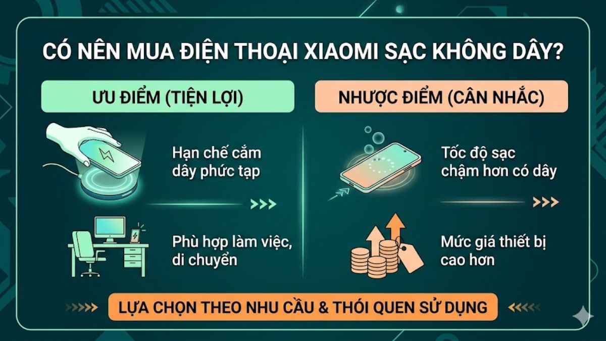 Việc mua điện thoại Xiaomi sạc không dây tùy vào nhu cầu