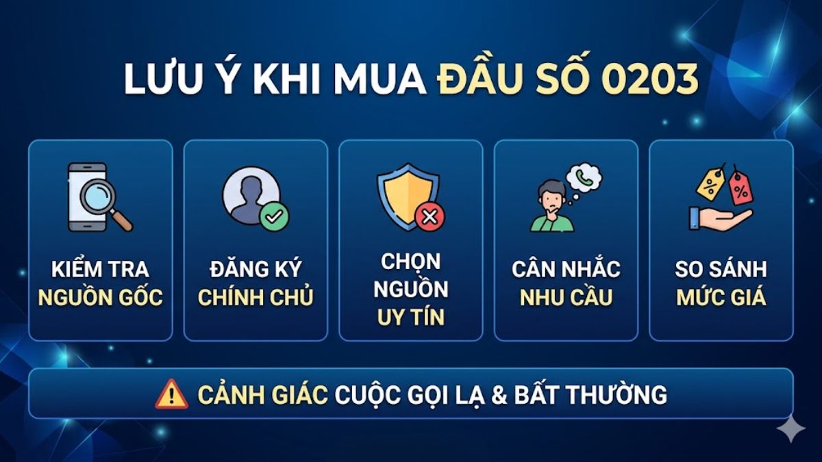 Lưu ý khi mua đầu số 0203