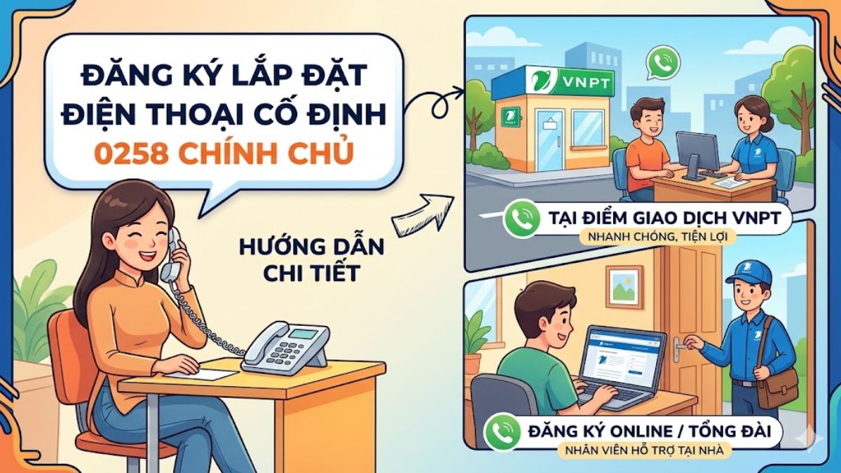 Thực hiện đăng ký dịch vụ lắp đặt điện thoại chính chủ