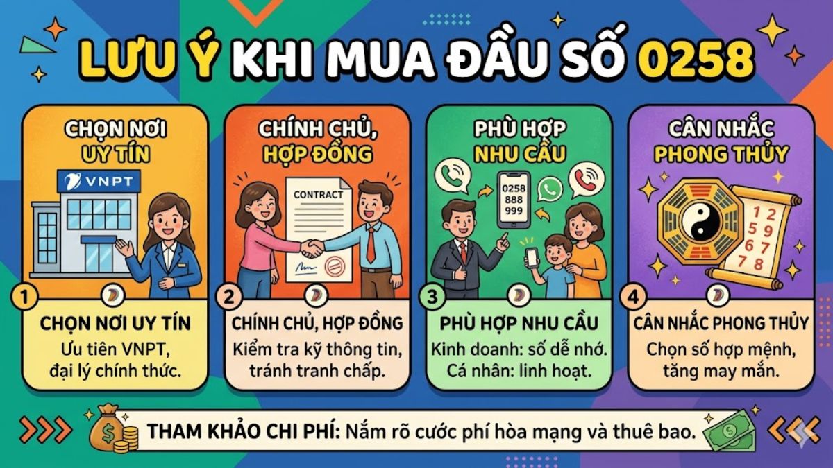 Một số lưu ý cần biết
