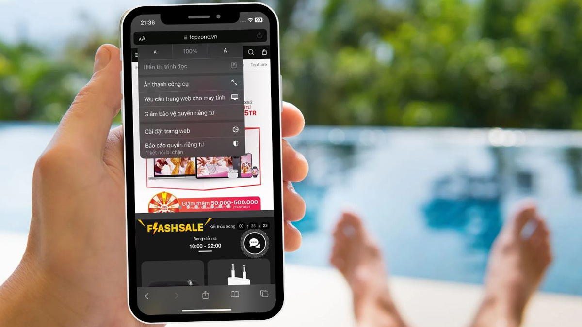 Mở trình duyệt web trên iPhone giúp hiển thị nội dung đầy đủ hơn