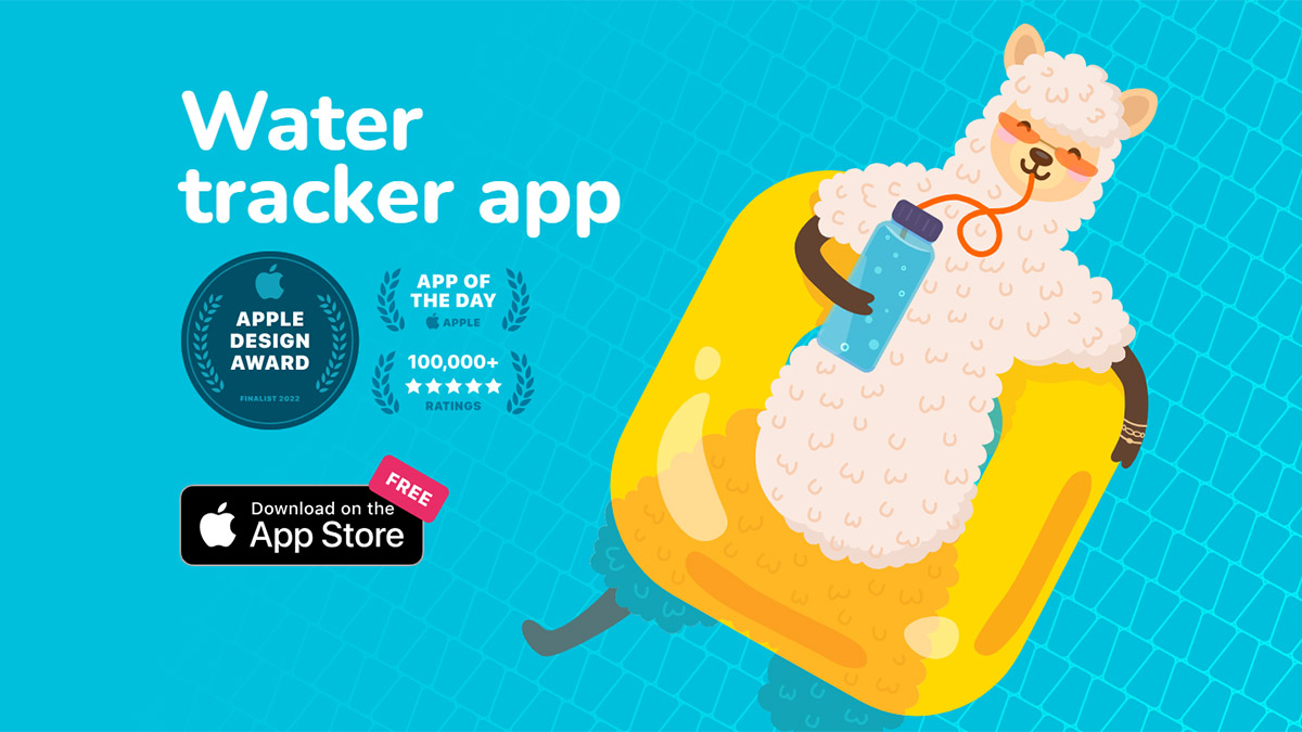 Ứng dụng sức khỏe iPhone - Waterlama