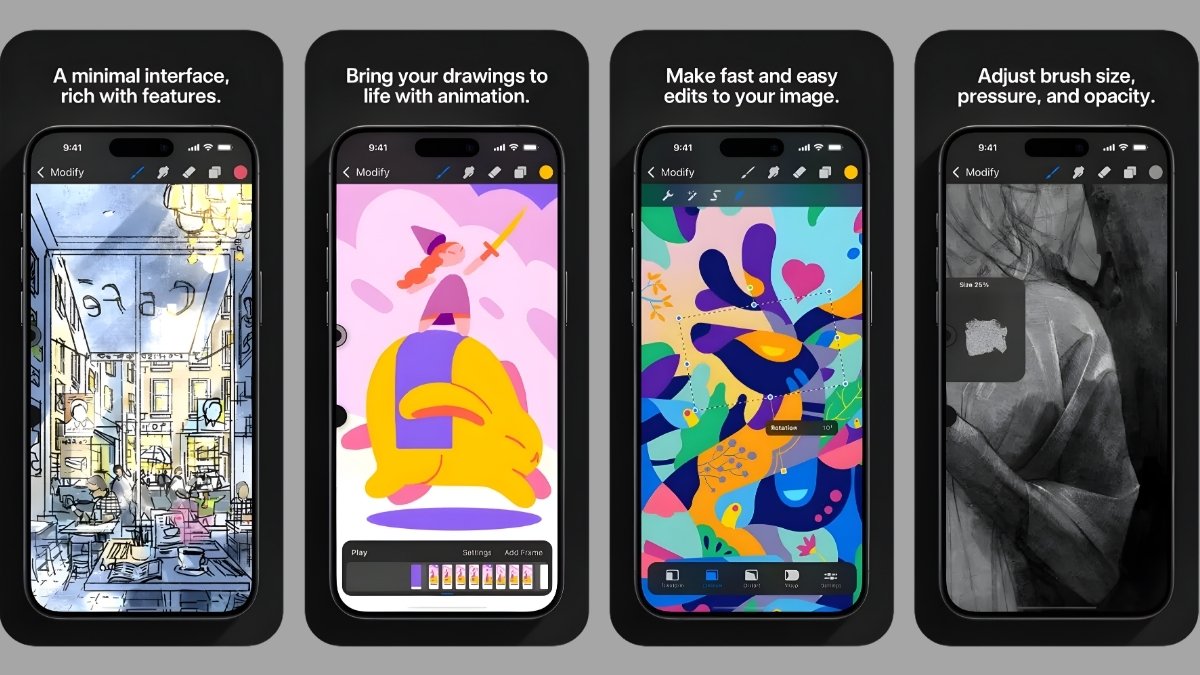 Procreate Pocket là app vẽ nổi bật với brush chất lượng cao