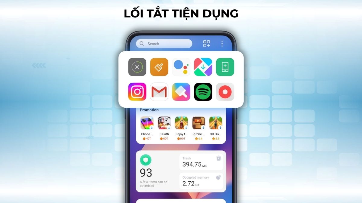 Lối tắt tiện dụng của app Vault