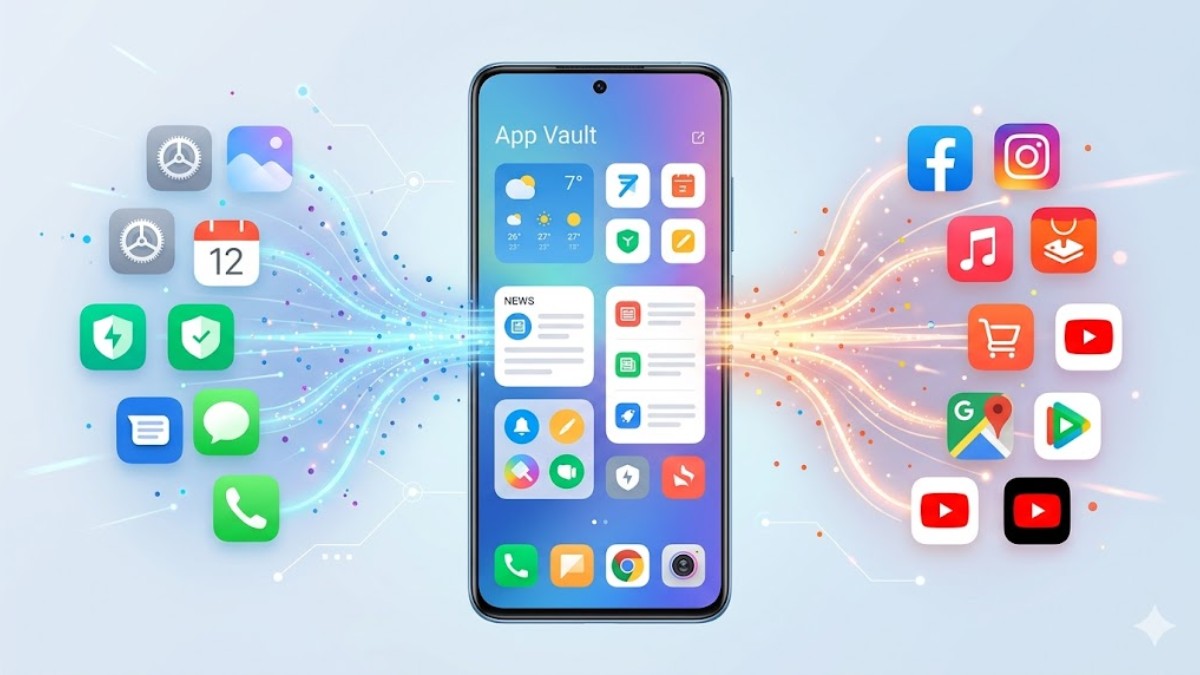 Cơ chế hoạt động app Vault giúp đồng bộ hóa dữ liệu từ các ứng dụng hệ thống