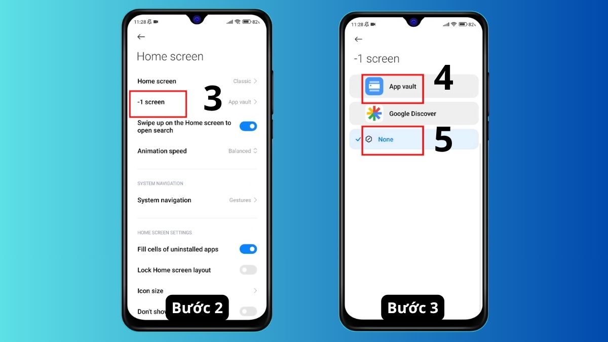 Thao tác bật, tắt app Vault
