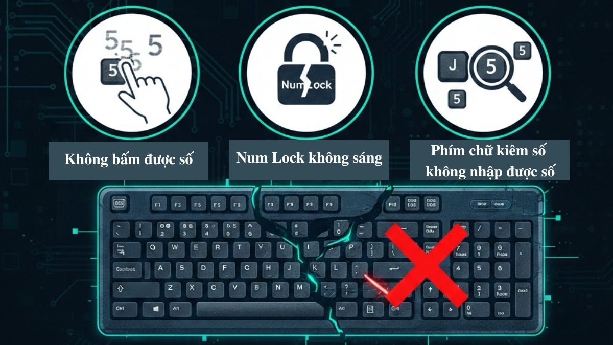 Những biểu hiện cho thấy cụm phím số gặp sự cố