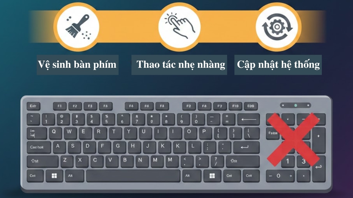 Cách sử dụng khoa học để hạn chế sự cố trên bàn phím số