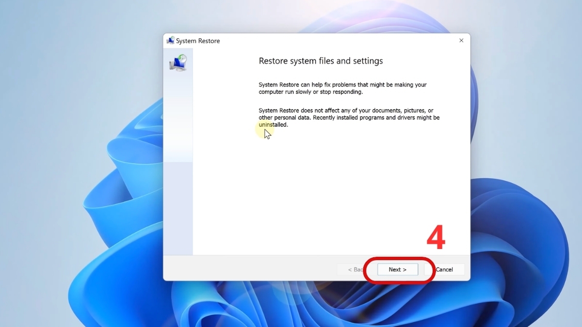 Chọn tiếp vào Next