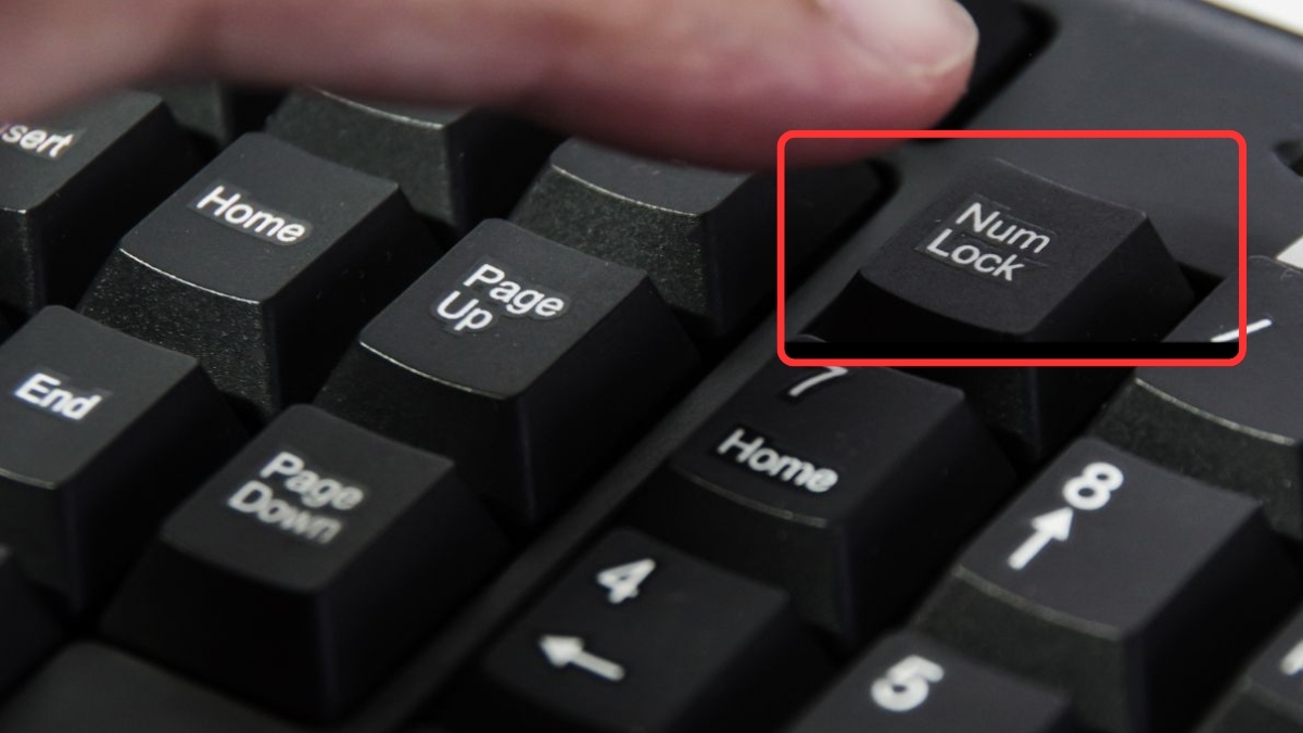 Nhấn phím Num Lock để mở lại tính năng gõ số liệu