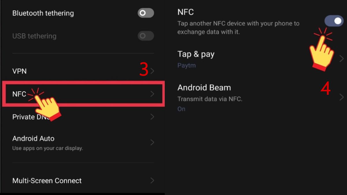 Bật NFC trên điện thoại Realme