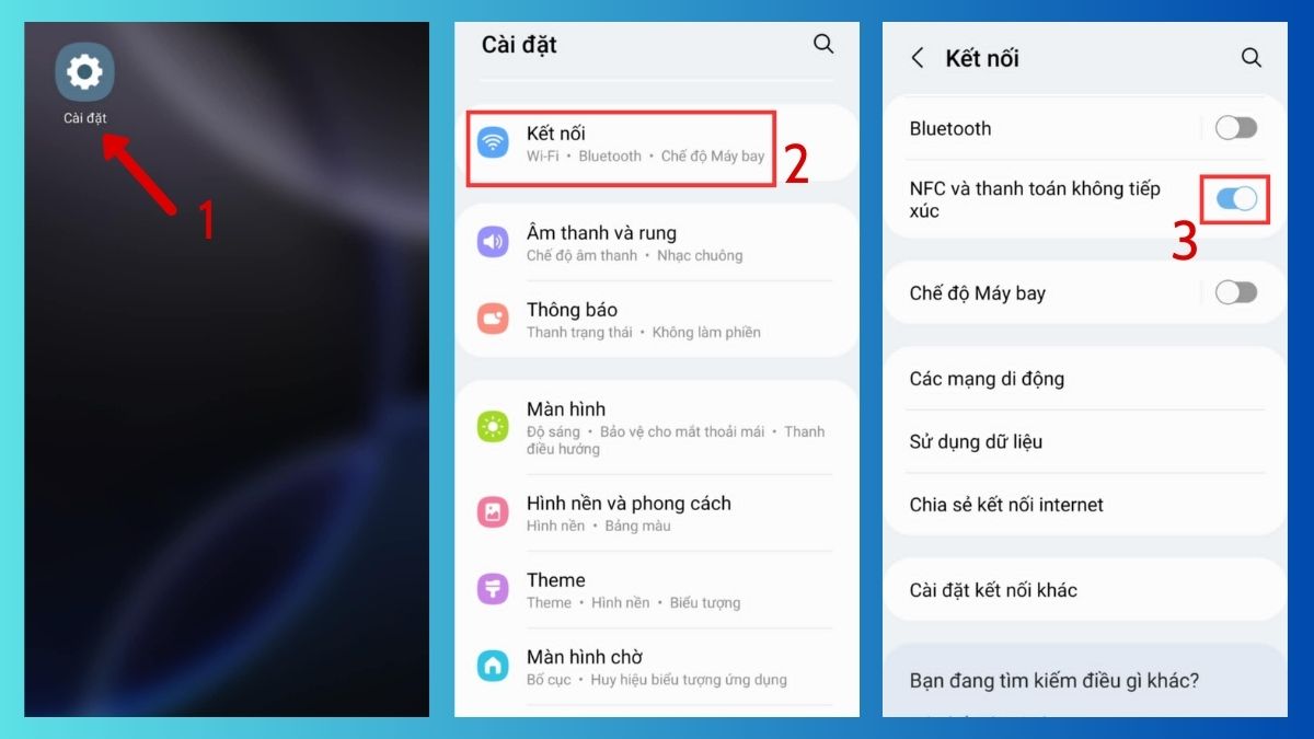 Thao tác thiết lập NFC quét CCCD trên điện thoại Android
