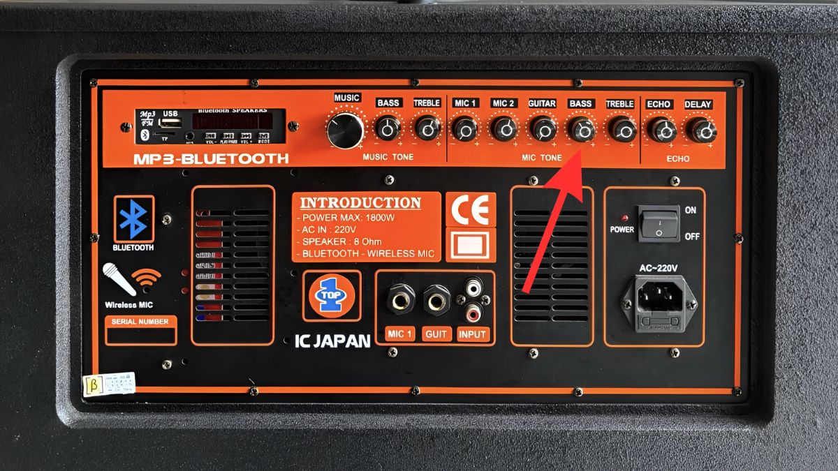 Điều chỉnh âm Bass bằng loa