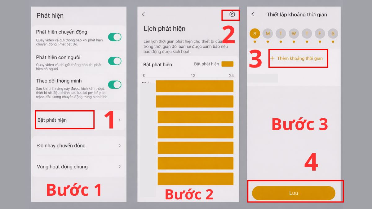 Bật tính năng phát hiện chuyển động theo người cho camera