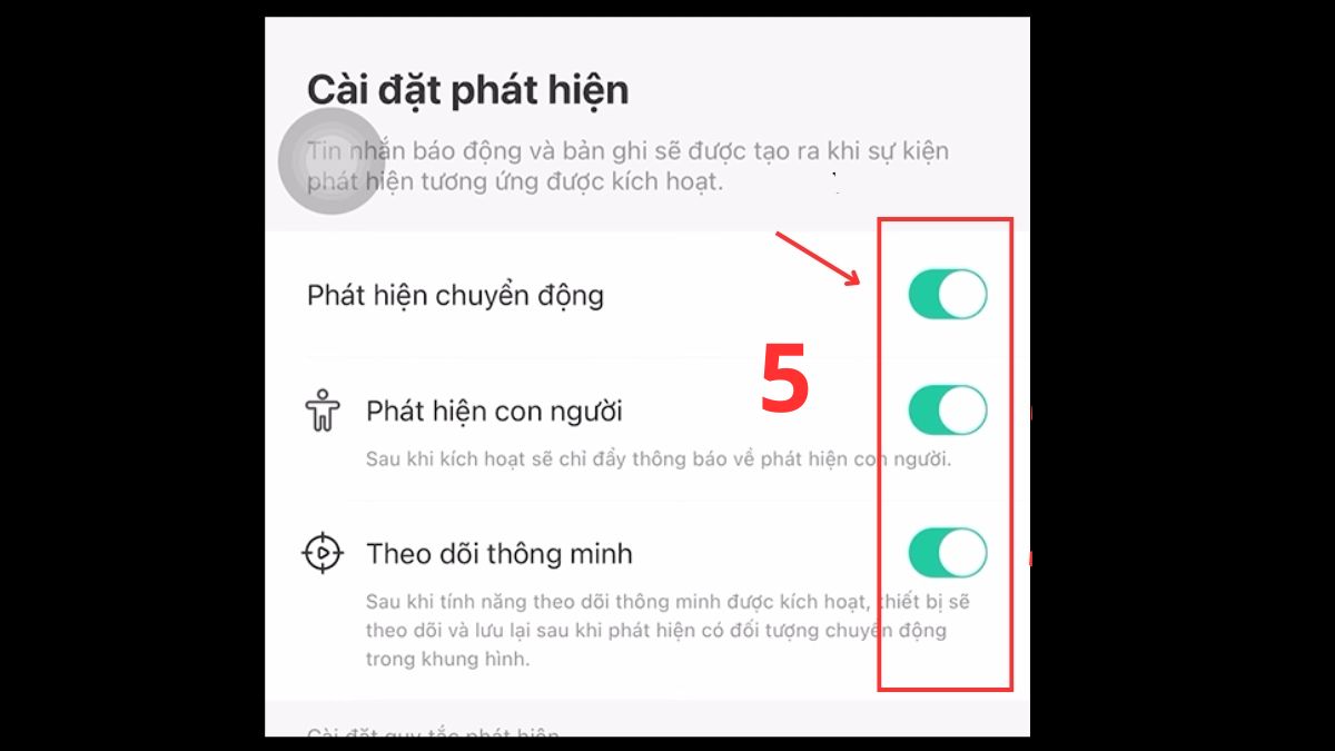 Kích hoạt tính năng Phát hiện chuyển động trên ứng dụng IMOU Life