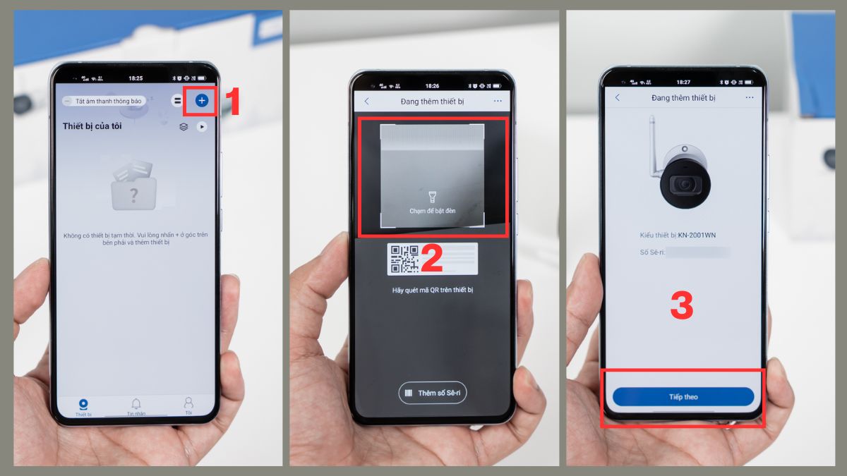 Chọn thêm thiết bị bằng mã QR