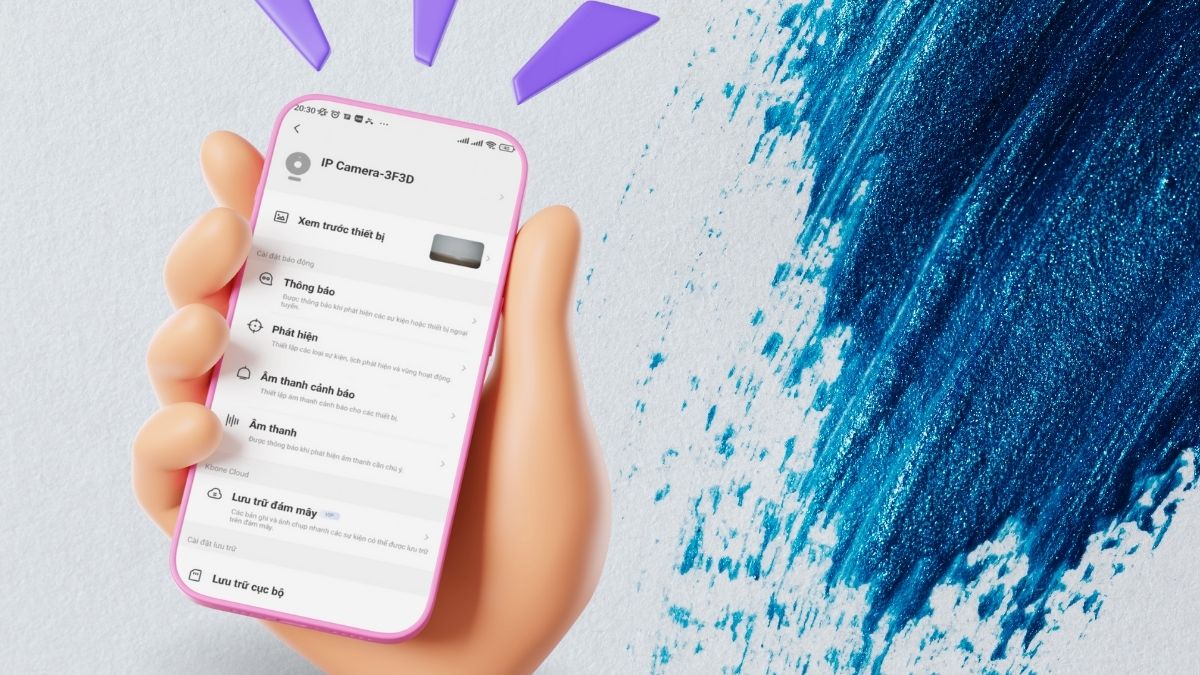 Tinh chỉnh cài đặt camera KBONE qua ứng dụng