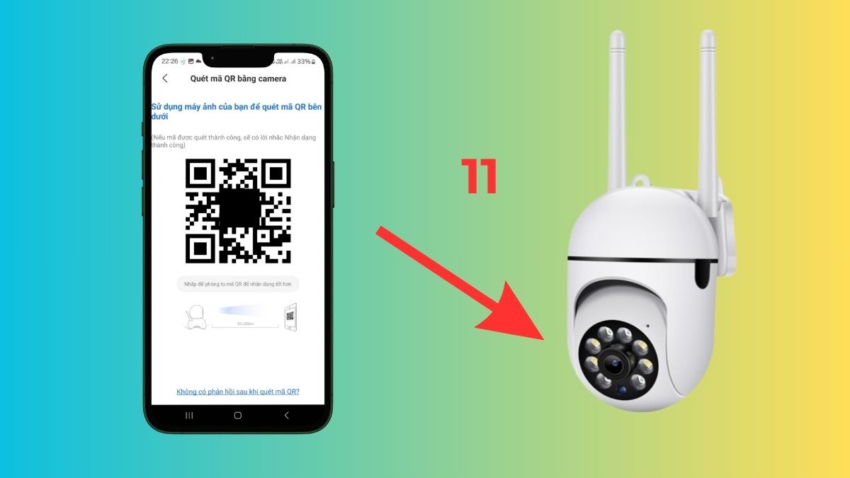 Quét mã QR để hoàn tất quá trình cài đặt