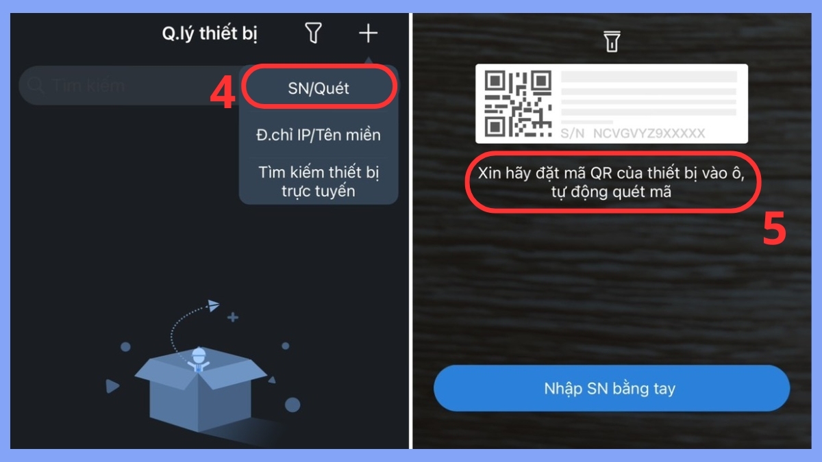 Thực hiện kết nối QR với camera