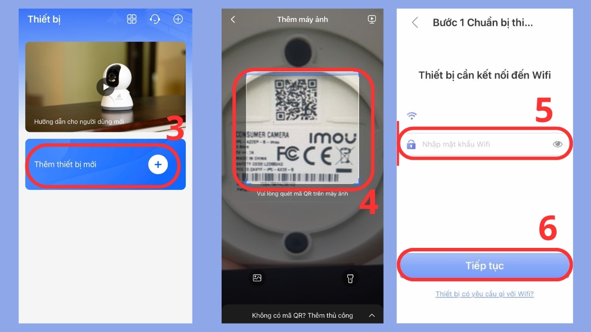 Thực hiện quá trình kết nối camera với điện thoại Samsung