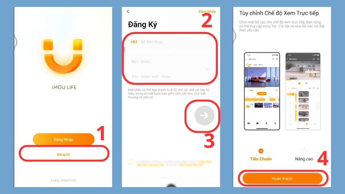 Khởi tạo tài khoản IMOU Life