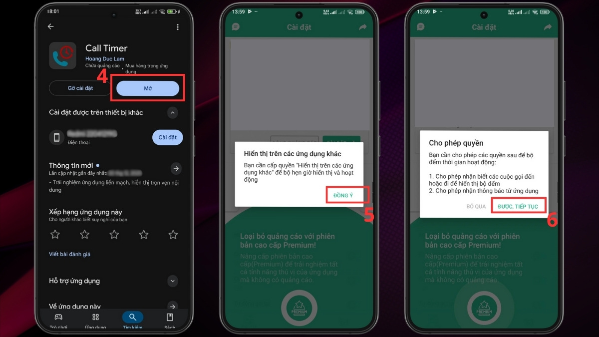 Cấp quyền truy cập cuộc gọi cho ứng dụng