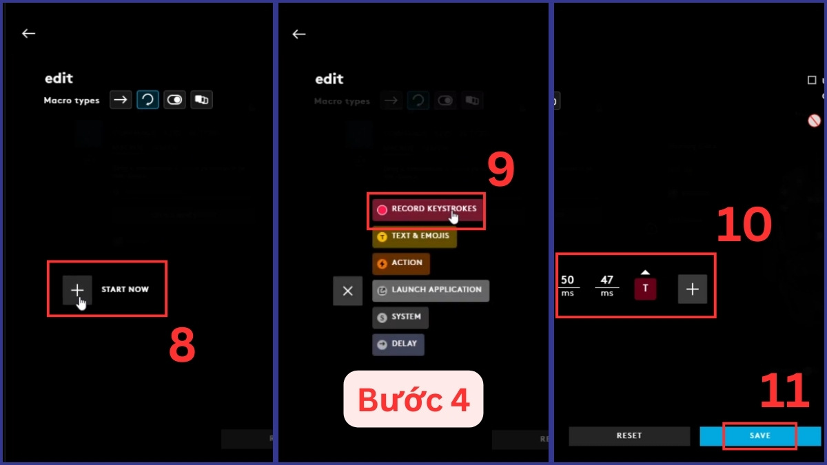 Lưu lại các chuỗi phím mong muốn