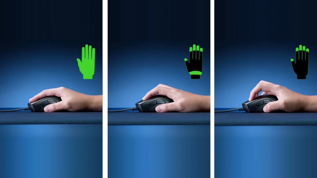 Kiểu cầm chuột Hybrid Grip