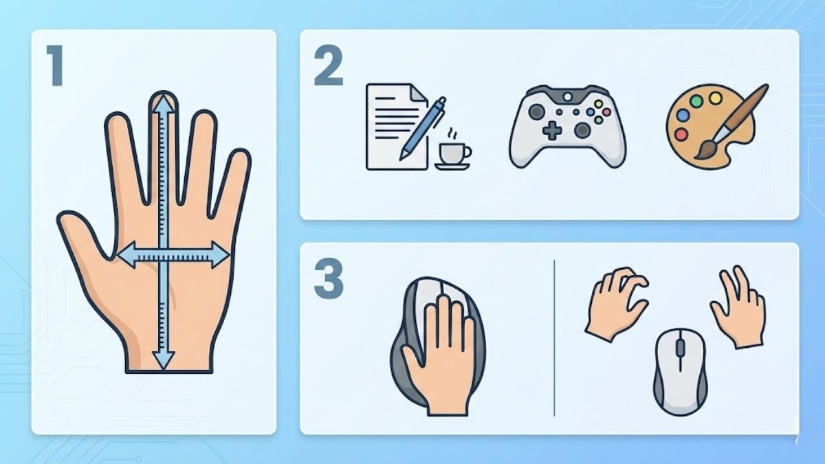 Cách chọn các kiểu cầm chuột tương thích