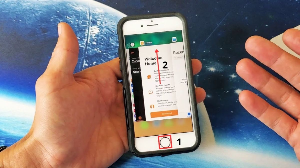 Đóng tất cả các ứng dụng trên iPhone bằng nút Home vật lý
