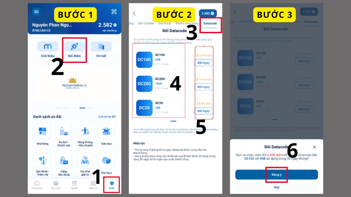 Đổi điểm lấy Data 4G tốc độ cao