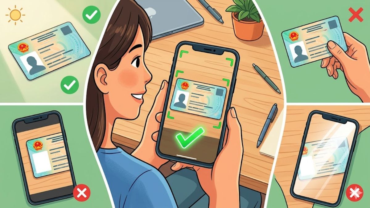 Cần chụp căn cước rõ nét