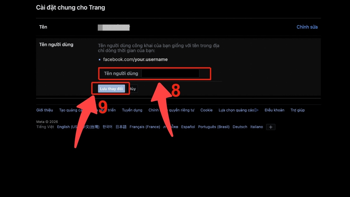 Nhập ID Fanpage mới