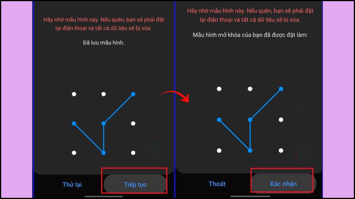 Đặt mật khẩu dạng hình vẽ