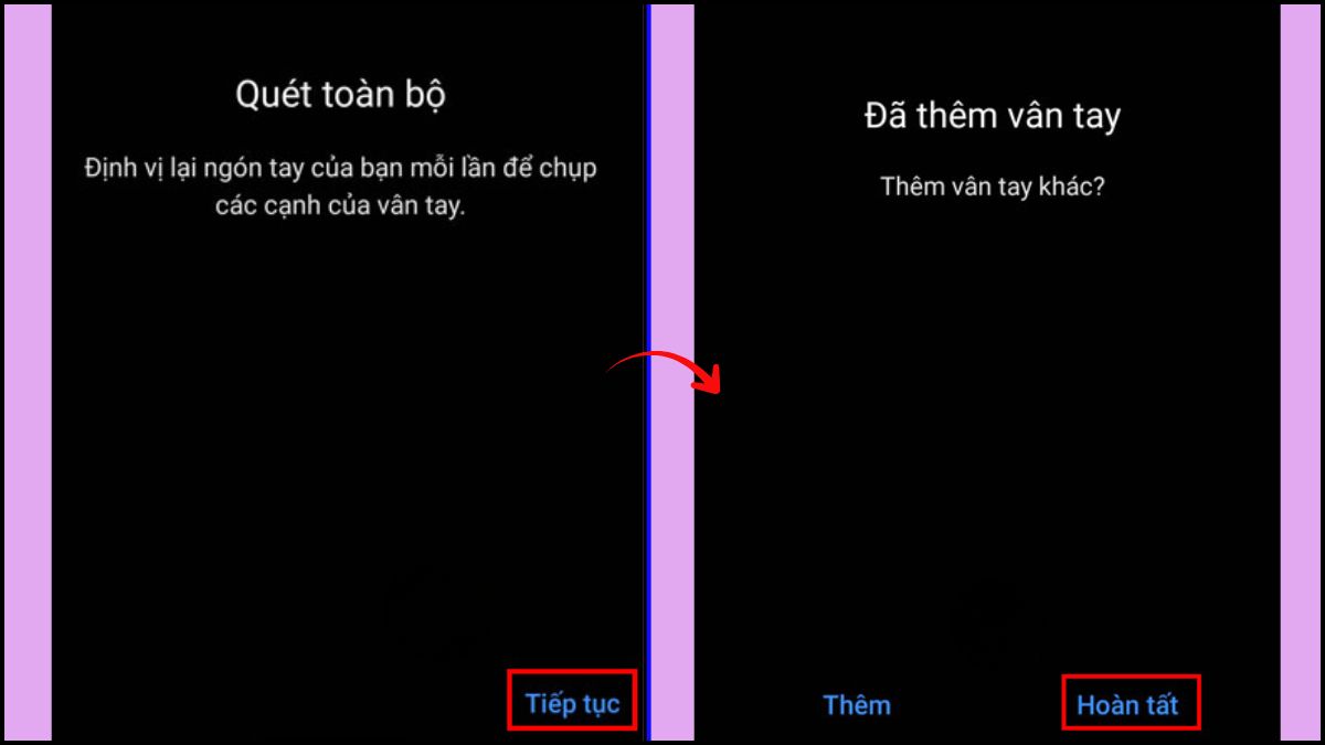 Cách đổi mật khẩu điện thoại Samsung bằng vân tay
