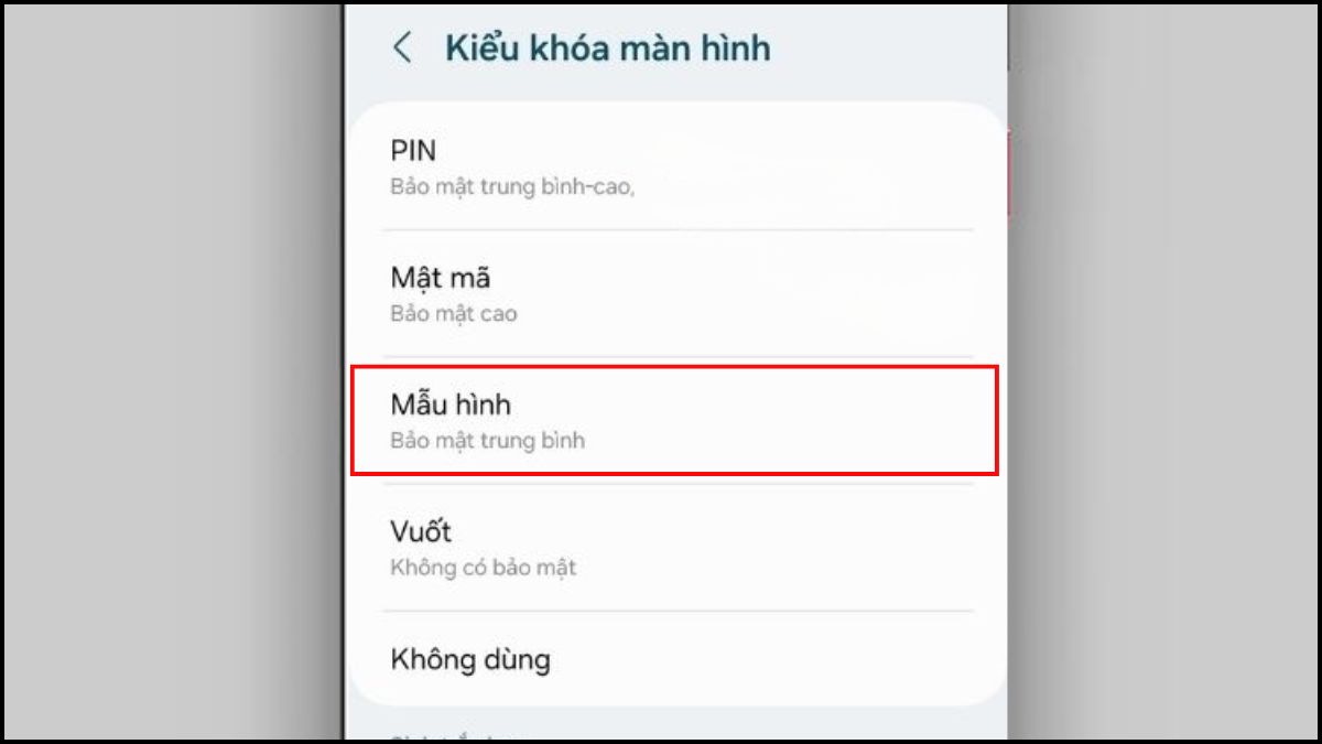 Chọn Mẫu hình