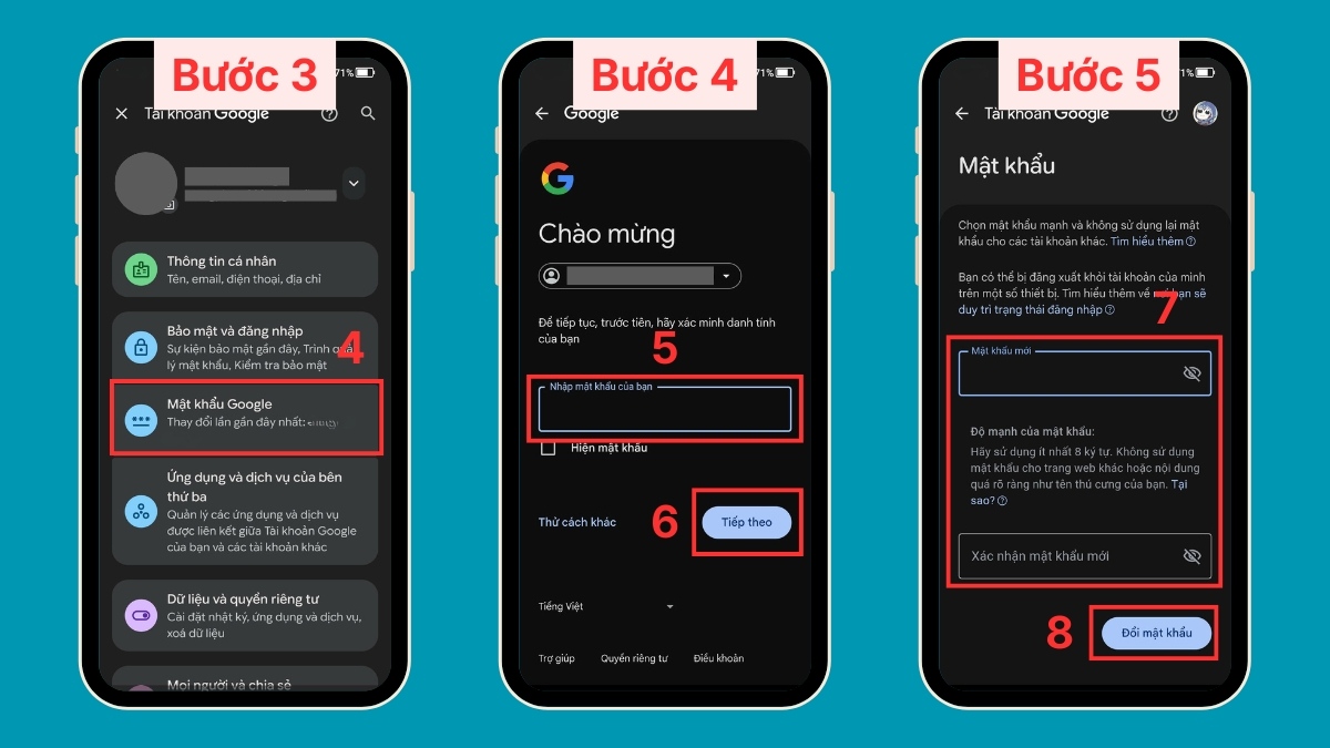 Cách đổi mật khẩu Youtube trên điện thoại