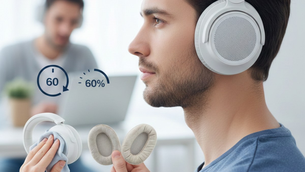 Mẹo đeo tai nghe chụp tai lâu không đau, không ù