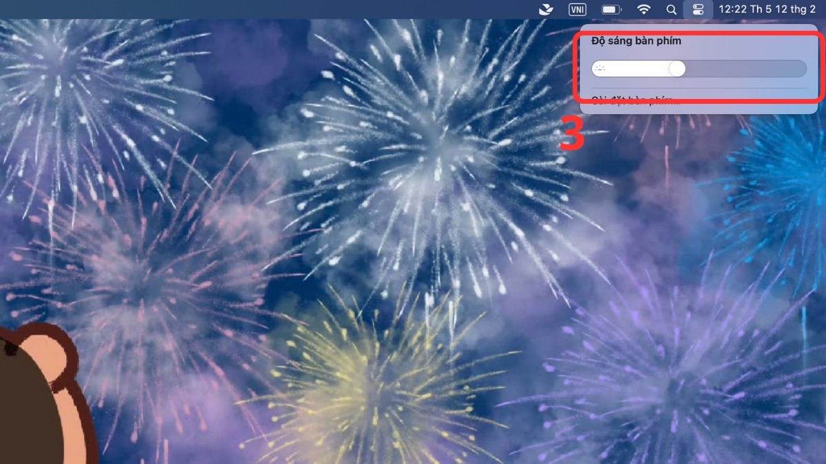 Điều chỉnh độ sáng đèn bàn phím MacBook