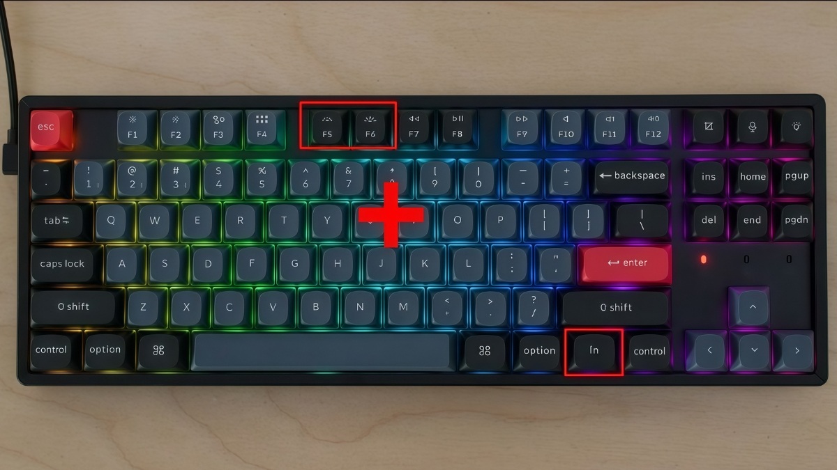 Cách bật, tắt đèn bàn phím rời