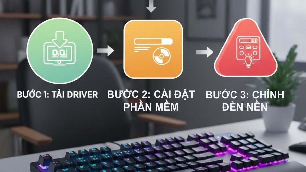Điều khiển bật, tắt đèn bàn phím rời qua driver