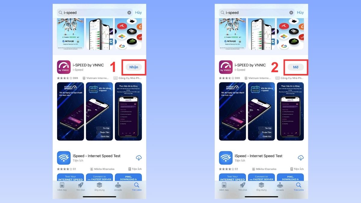 Kiểm tra tốc độ 4G nhanh với bằng cách tải app i-SPEED by VNNIC