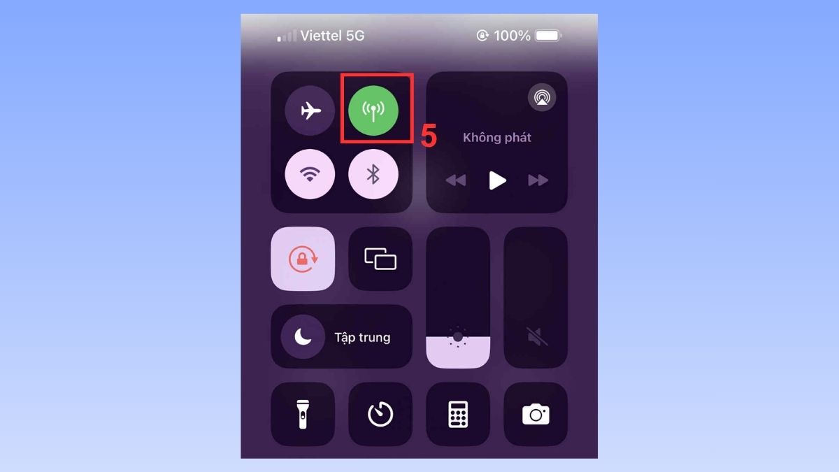 Đảm bảo mạng 4G đã được bật