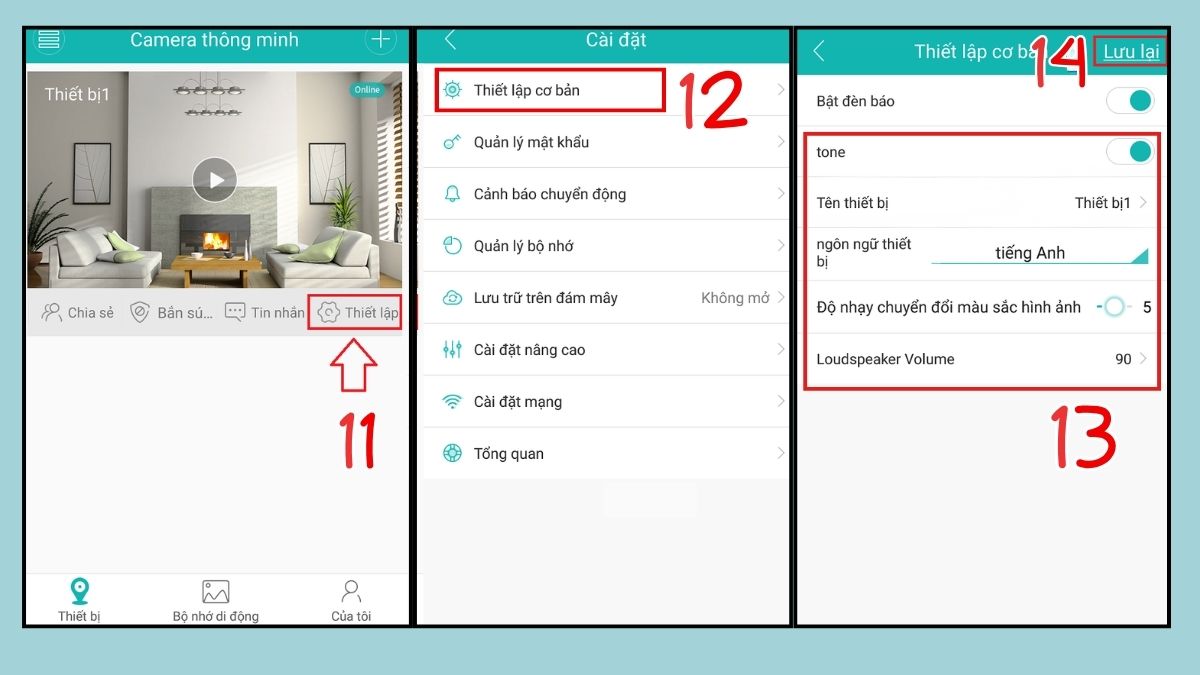 Thiết lập các thông số cơ bản cho camera Panorama
